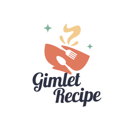 GimletRecipe logo featuring a mixing bowl with utensils and steam in pastel colors.