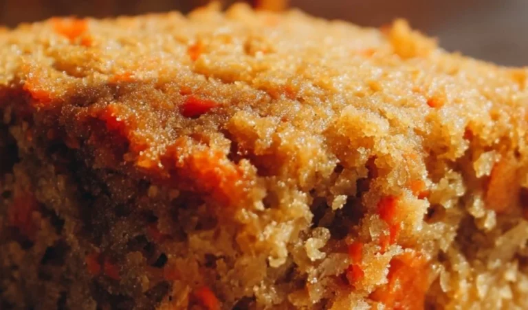 Slice of flourless oatmeal carrot cake on a plate with fresh carrots