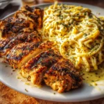 Garlic Parmesan Chicken Spaghetti with Spicy Three Cheese Cajun Cream Sauce