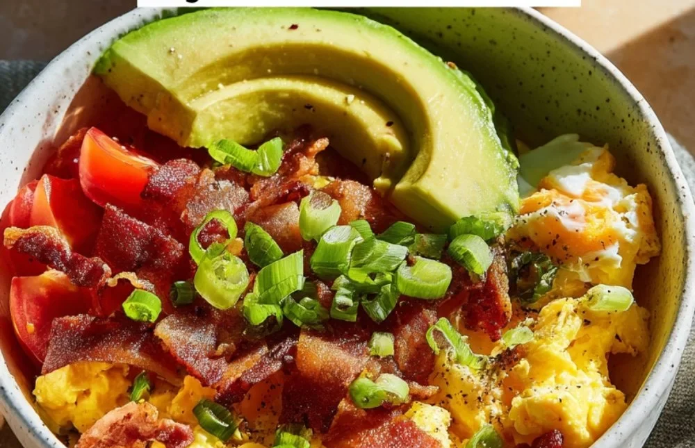 Delicious high protein breakfast bowls with fresh ingredients and vibrant colors