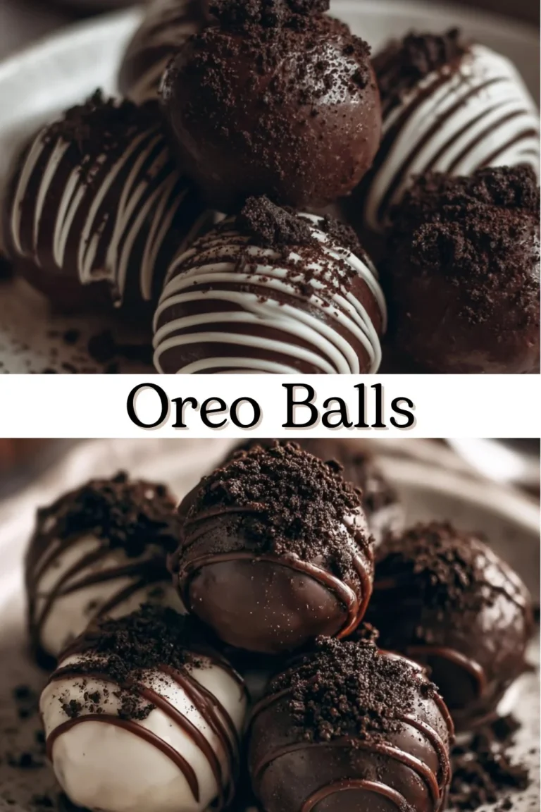 Delicious homemade Oreo Balls coated in chocolate.