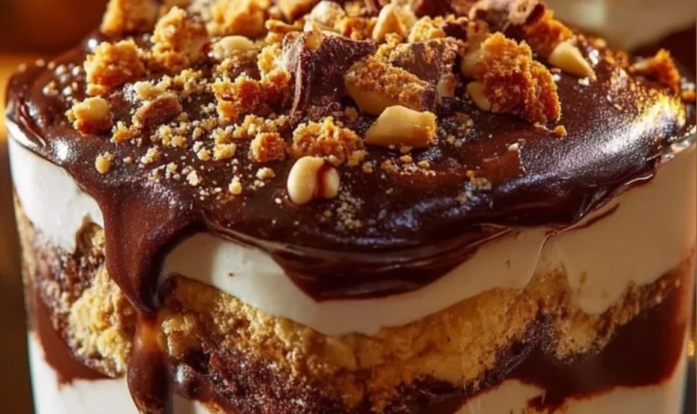 Delicious Sex in a Pan pudding dessert layered with creamy goodness