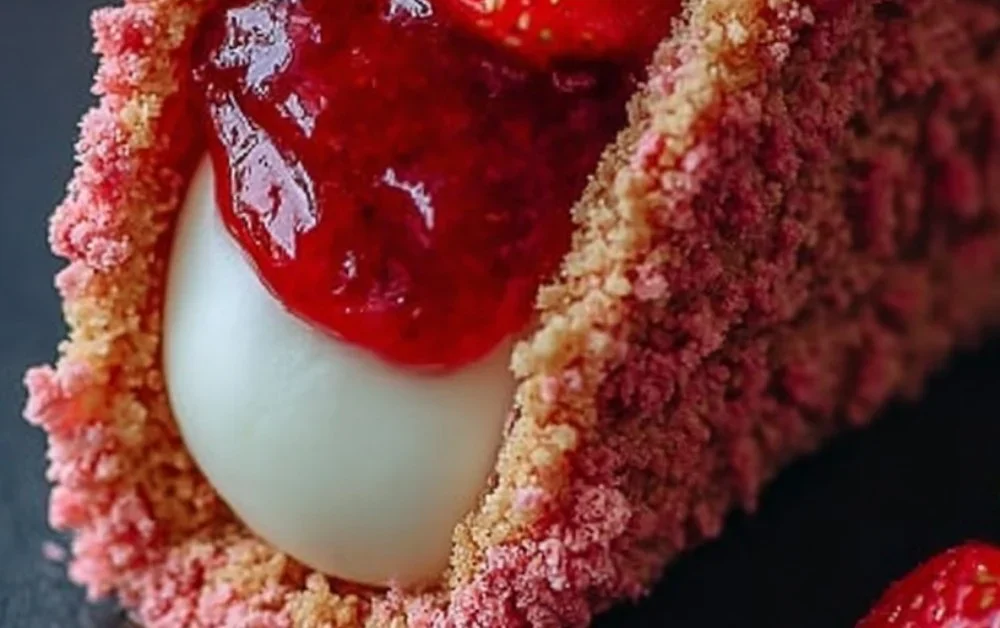 Strawberry Cookie Boats decorated with fresh strawberries and cream.