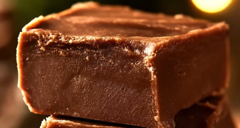 3 ingredient chocolate fudge ready to serve in a chocolatey dessert