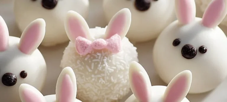 Delicious Bunny Oreo Balls decorated for Easter
