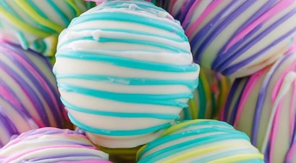 Easter Egg Oreo cookie balls decorated for a festive celebration