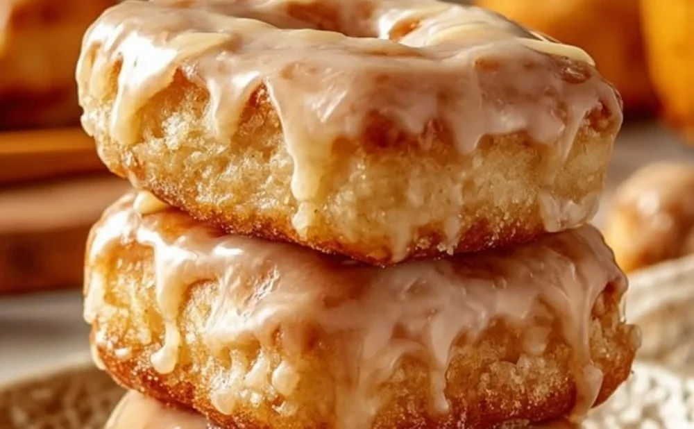 A plate of homemade easy baked donut bars with frosting and sprinkles.