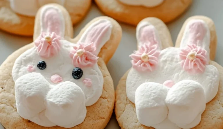 Decorated frosted Easter cookies in pastel colors for spring celebrations