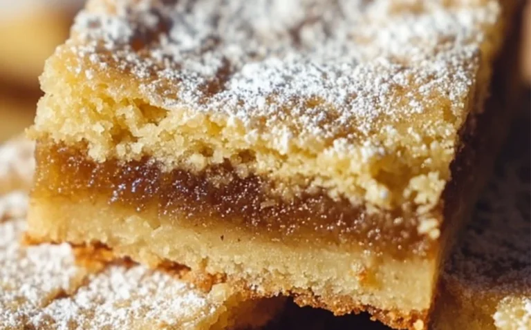 Chewy crack pie bars topped with a golden crust and ready to indulge your cravings.