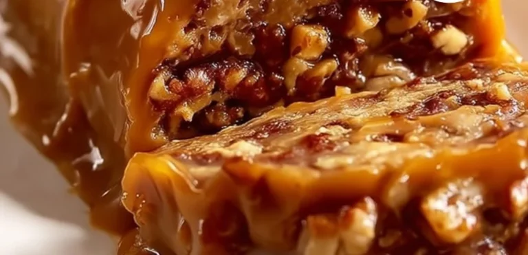 Delicious Nana's 3-ingredient pecan log ready to be enjoyed.
