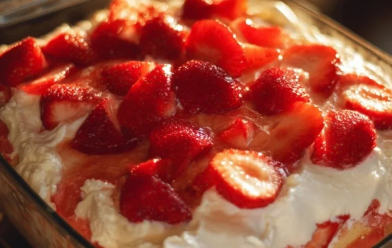 Delicious strawberries in a dessert showcasing the essence of Strawberry Heaven.