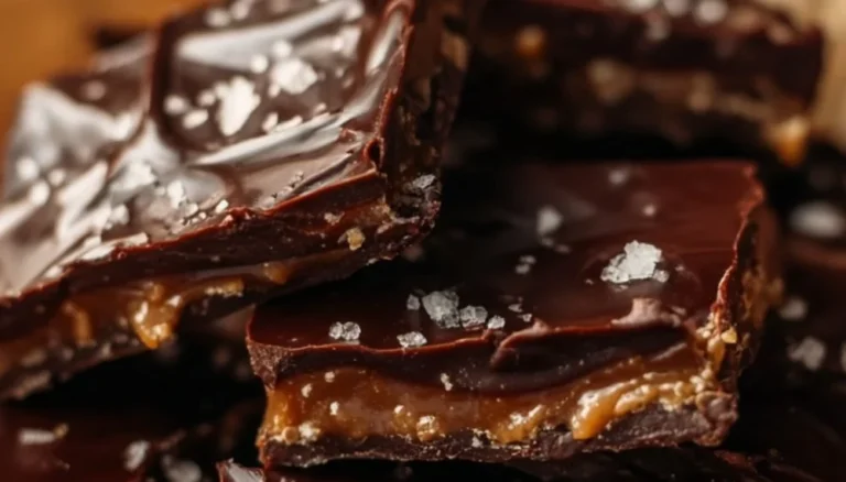 Viral chocolate date bark displayed on a plate with nuts and fruits