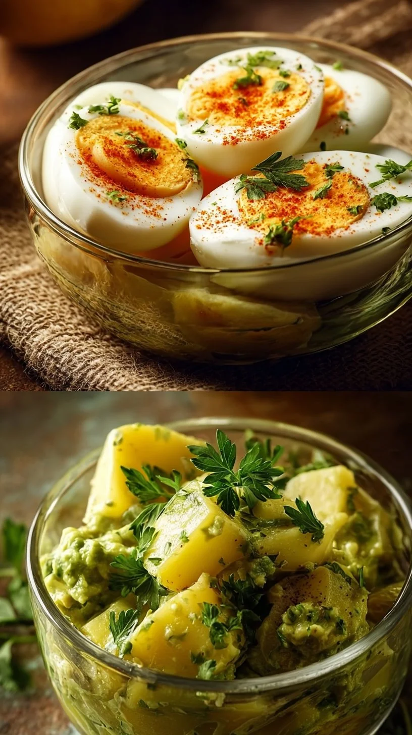 Healthy avocado egg salad served in a bowl with fresh ingredients