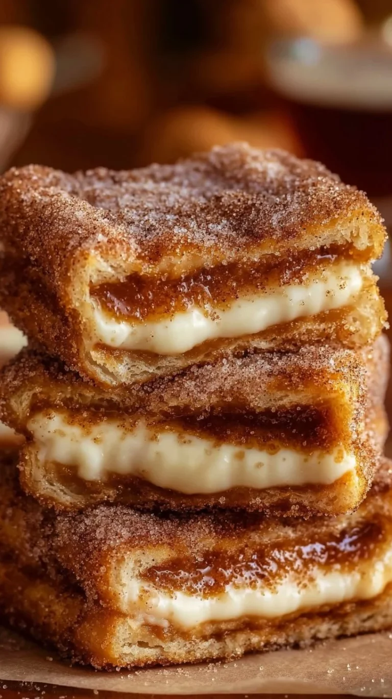 Delicious Churro Cheesecake with a cinnamon sugar crust and creamy filling