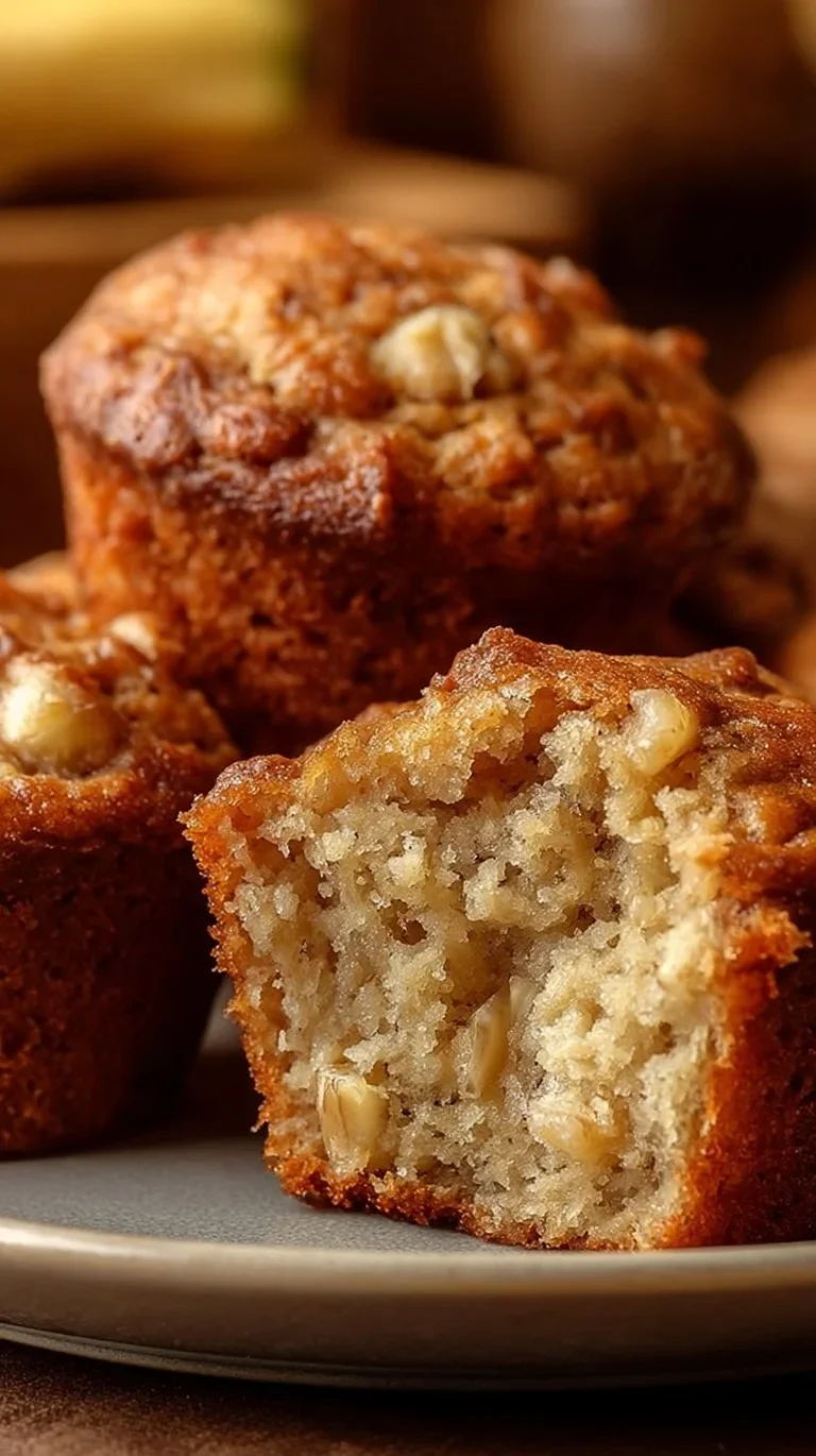 Healthy Greek yogurt banana muffins baked and ready to enjoy