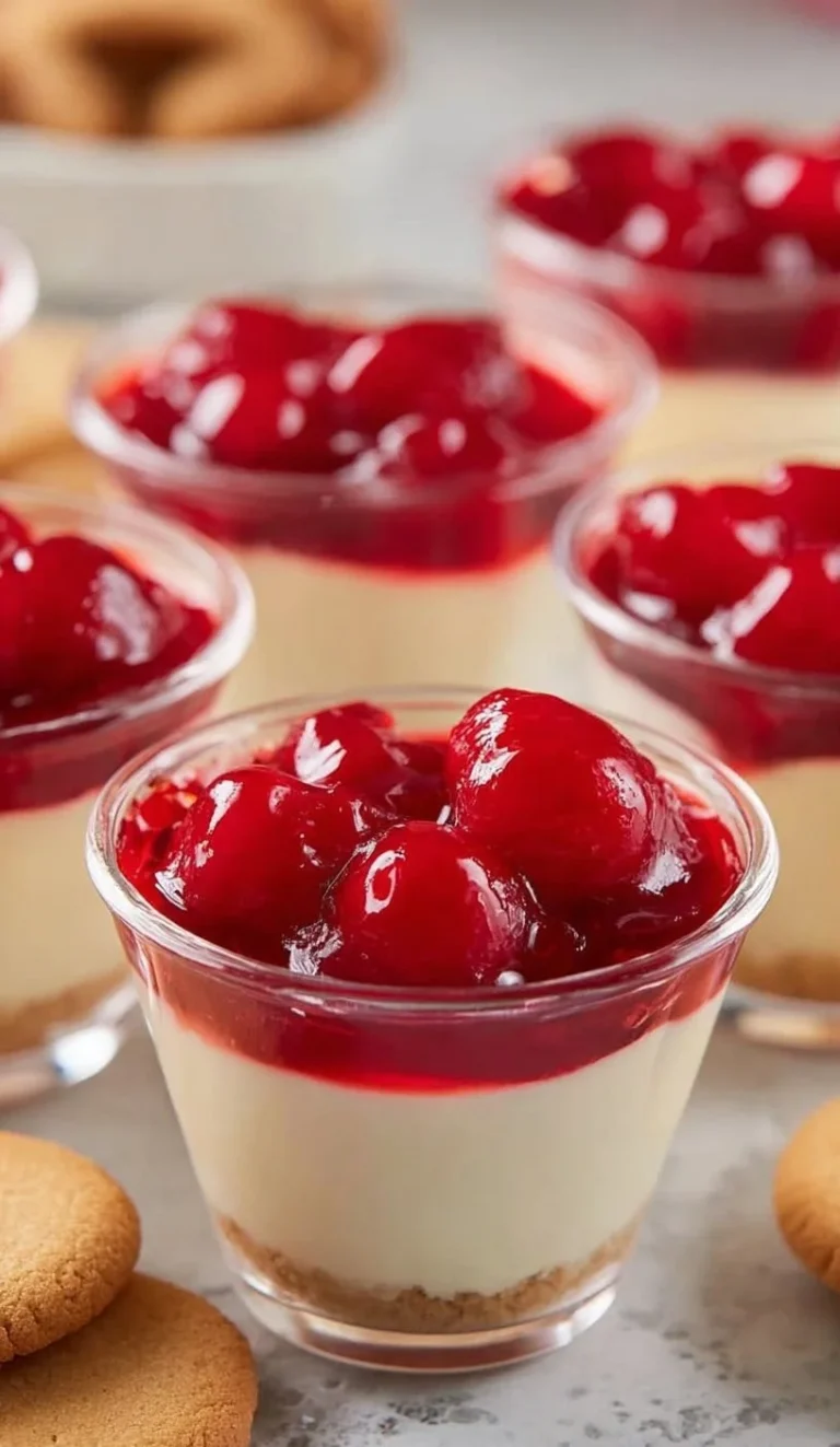 Delicious no-bake cheesecake cups topped with fruit