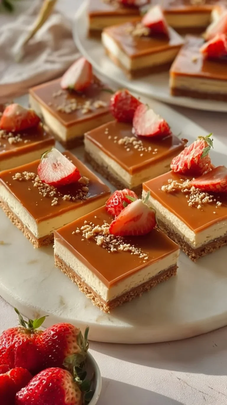 Delicious Speculoos Cheesecake with fresh strawberries topping