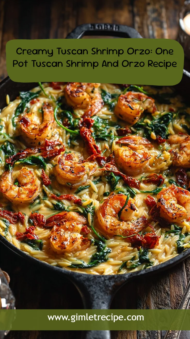 Creamy Tuscan Shrimp Orzo