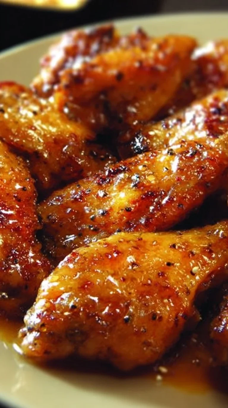 Delicious Honey Mustard Chicken Wings ready to be served